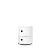 Kartell Componibili 2 Tier Storage Tower In White
