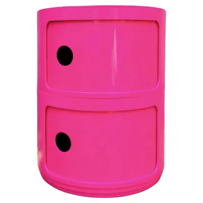 Pre-owned Kartell Componibili 2-tier Modern Storage Cabinet, Hot Pink, Italy