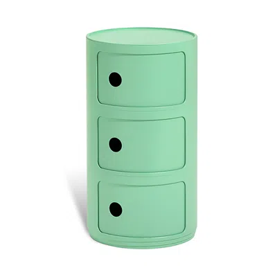 Kartell Componibili Bio 3 Tier Storage Tower In Green