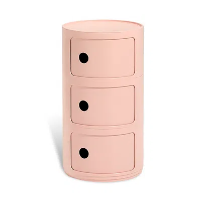 Kartell Componibili Bio 3 Tier Storage Tower In Pink