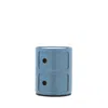 Kartell Componibili Colors 2 Tier Storage Tower In Blue