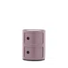 Kartell Componibili Colors 2 Tier Storage Tower In Purple