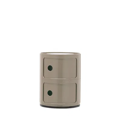 Kartell Componibili Colors 2 Tier Storage Tower In Gray