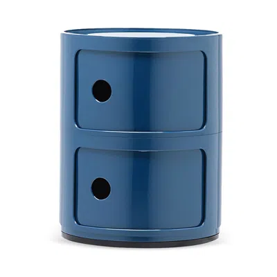 Kartell Componibili Colors 2 Tier Storage Tower In Blue