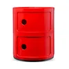 Kartell Componibili Colors 2 Tier Storage Tower In Red