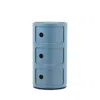 Kartell 3-compartment Componibili Container In Blue