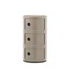 Kartell 3-compartment Componibili Container In Grey