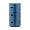 Kartell Componibili Colors 3 Tier Storage Tower In Blue