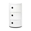 Kartell Componibili Colors 3 Tier Storage Tower In White