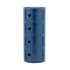 Kartell Componibili Colors 4 Tier Storage Tower In Blue