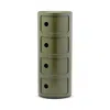Kartell Componibili Colors 4 Tier Storage Tower In Green