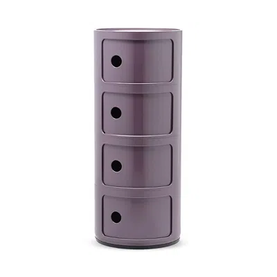 Kartell Componibili Colors 4 Tier Storage Tower In Purple