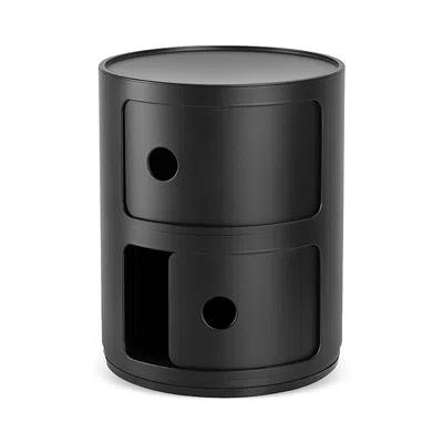 Kartell Componibili Recycled 2 Tier Storage Tower In Black