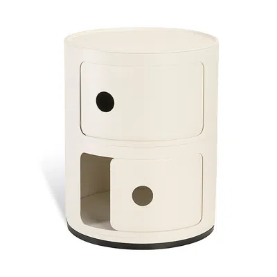 Kartell Componibili Recycled 2 Tier Storage Tower In White