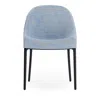 Kartell Eleganza Ela Dining Chair, Black Legs In Sky Blue