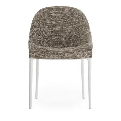 Kartell Eleganza Ela Dining Chair, White Legs In Dove Gray
