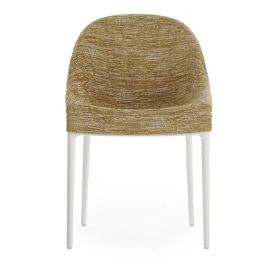 Kartell Eleganza Ela Dining Chair, White Legs In Mustard