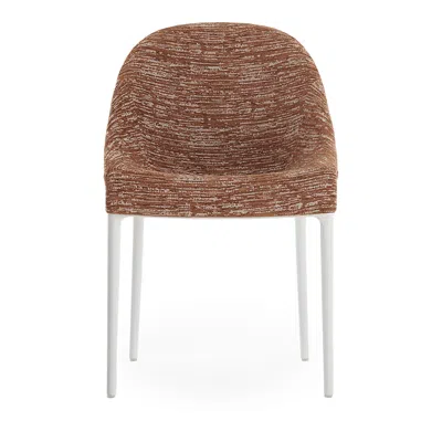 Kartell Eleganza Ela Dining Chair, White Legs In Rust