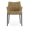 Kartell Eleganza Nia Melange Armchair, Black Legs In Mustard