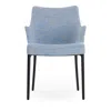 Kartell Eleganza Nia Melange Armchair, Black Legs In Sky Blue