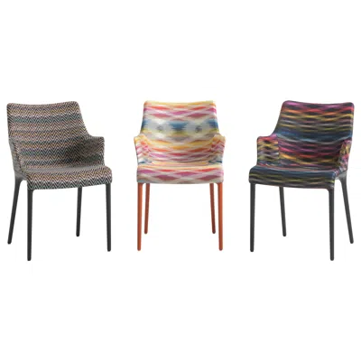 Pre-owned Kartell Eleganza Nia Missoni Chair By Philippe Starck In Gray