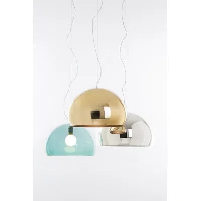 Kartell Fl/y Pendant In Sky Blue