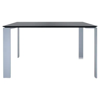 Pre-owned Kartell Four Table In Black / Aluminum By Ferruccio Laviani