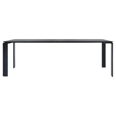 Pre-owned Kartell Four Table Soft Touch In Black/black By Ferruccio Laviani