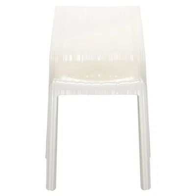 Pre-owned Kartell Frilly Chair In Glossy White By Patricia Urquiola