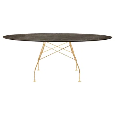 Pre-owned Kartell Glossy Table In Aged Bronze By Antonio Citterio In Gray