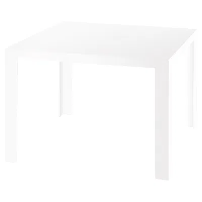 Pre-owned Kartell Invisible Square Table In Glossy White By Tokujin Yoshioka