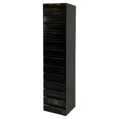 Pre-owned Kartell Italian Modern Black Chest Of Drawers 4602 By Simon Fussell For , 1970s