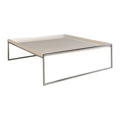 Pre-owned Kartell Italian Modern Steel White Plastic Trays Coffee Table Piero Lissoni  1990