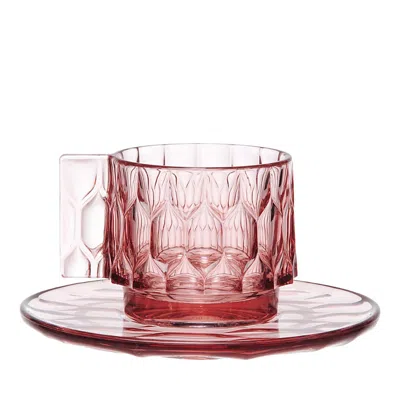Kartell Jellies Espresso Set, Set Of 4 In Pink