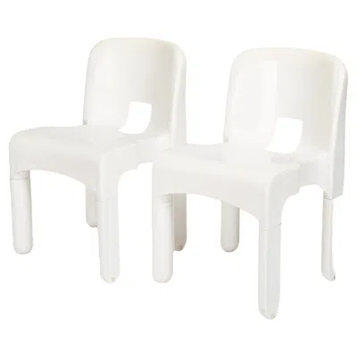 Pre-owned Kartell Joe Colombo Chairs Sedia Universale 4867 By  Vintage Made In Italy In Gray