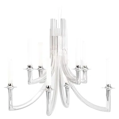 Pre-owned Kartell Khan Suspension Lamp In Crystal By Philippe Starck In Transparent