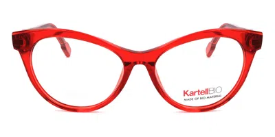 Kartell Kl006v Women's Glasses, Red, Size 54