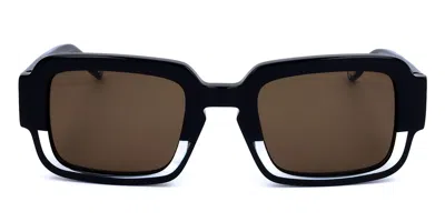 Kartell Kl030s 03 Men's Sunglasses Black Size 50 In Multi