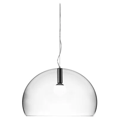 Pre-owned Kartell Large Fl/y Pendant Light In Crystal By Ferruccio Laviani In Transparent