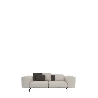 Kartell Largo Sofa In Sand Cotton Blend