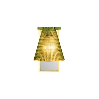 Kartell Light-air Sculpted Wall Sconce In Amber