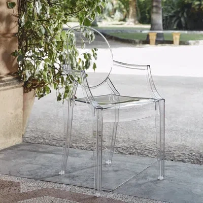 Kartell Louis Ghost Armchair In Crystal