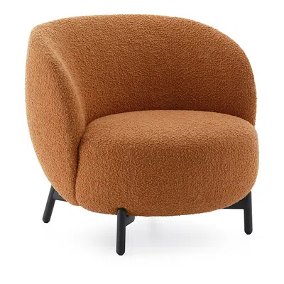 Kartell Lunam Curved Armchair In Curly Orange