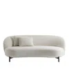 Kartell Lunam Curved Sofa In Orsetto White