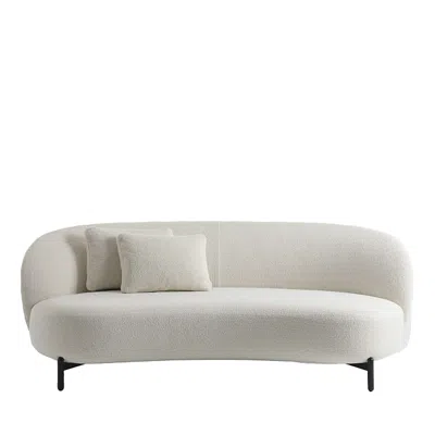 Kartell Lunam Curved Sofa In Orsetto White