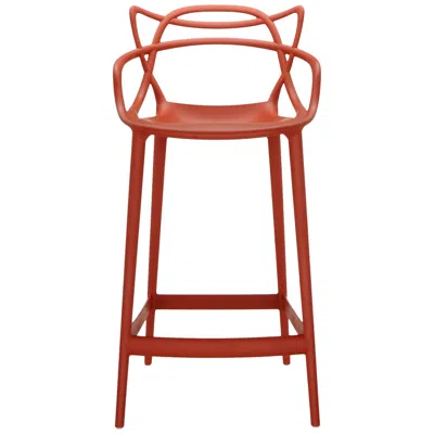 Pre-owned Kartell Master Counter Stool In Rust Orange By Philippe Starck & Eugeni Quitllet