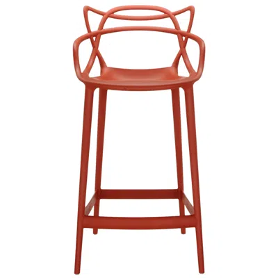 Pre-owned Kartell Masters Bar Stool In Rust Orange By Philippe Starck & Eugeni Quitllet