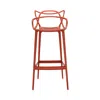 Kartell Masters Bar Stool In Rust Orange