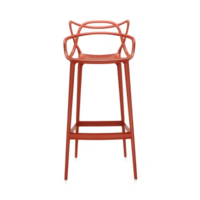 Kartell Masters Bar Stool In Rust Orange