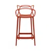 Kartell Masters Counter Stool In Rust Orange